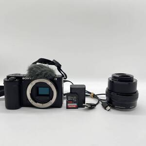 【動作品】SONY ソニー VLOGCAM ZV-E10 ZV-E10L E PZ 16-50mm F3.5-5.6 OSS デジタル 一眼カメラ ブラック　現状品