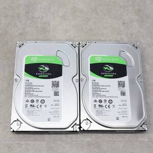 ∧2点まとめ (1.0TB/1000GB)×2｜SATA 内蔵型 ハードディスク｜seagate シーゲート ST1000DM010 内蔵HDD｜ フォーマット済み 薄型■P1514