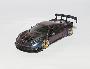 京商 1/64 フェラーリ 458 イタリア GT2 改 カスタム マジョーラ 深リム