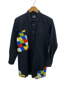 COMME des GARCONS HOMME PLUS◆長袖シャツ/XS/コットン/BLK/PK-B006/AD2022/幾何学プリント/