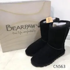 新品 タグ付き BEARPAW ムートンブーツ ショートブーツ ブラック