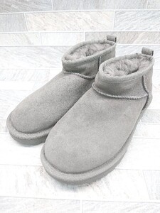 ■ UGG アグ Classic Ultra Mini ラウンドトゥ かわいい ショート ムートンブーツ サイズ22.0㎝ グレー レディース P