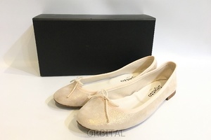 二子玉)Repetto レペット Cendrillon サンドリオン バレリーナ フラットパンプス ラメ 定価34,000円 レディース 37.5 23.7cm