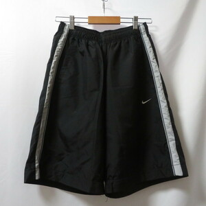 古着 メンズL NIKE/ナイキ WR ウーブンハーフパンツ スポーツ ジョギング ジム トレーニング ブラック 213996