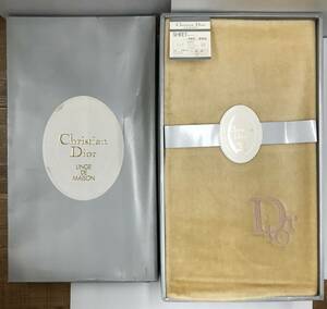 (未使用品）クリスチャン・ディオール/Christian Dior　ボアシーツ/SHEET　140㎝×240㎝/ベージュ/外箱付き/Y-T-03