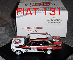 SHOP別注 SEP.07 1/43 FIAT 131 アバルト 1号車 1980フィアット Abarth