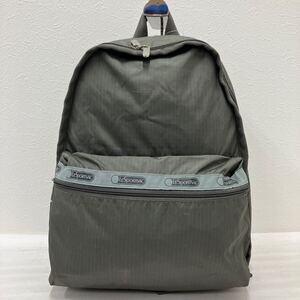 □3−3263 LeSportsac レスポートサック リュック バックパック カーキ系 グリーン ナイロン カジュアル 軽量 レディース