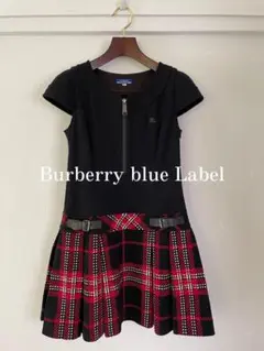 Burberry Blue Label ドッキングワンピース　ツイード　チェック
