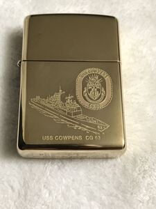 ZIPPO ジッポー オイルライター ソリッドブラス SOLID BRASS 未開封　未使用品　2012年製 USS COWPENS カウペンス　ミリタリー　アメリカ軍