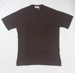 新品 John Smedley　ジョンスメドレー 最高級シーアイランドコットン Lサイズ Tシャツ　COFFEE BEAN