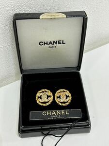 CHANEL シャネル ストーン イヤリング ココマーク ゴールドカラー アクセサリー 