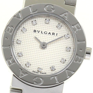 ブルガリ BVLGARI BB23SS ブルガリブルガリ 12Pダイヤ クォーツ レディース 美品 保証書付き_818482