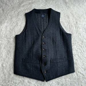 【美品】 J.PRESS Lovat ツイード ウール ベスト 背中ニット Lサイズ