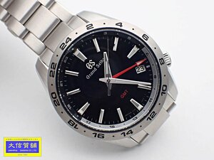 GRAND SEIKO グランドセイコー スポーツ メンズウォッチ GMT SBGN029 SS クォーツ ブラック 新品同様品 【送料無料】 B-2166