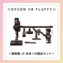 dyson V8 fluffy 掃除機 本体と付属品　【ジャンク】