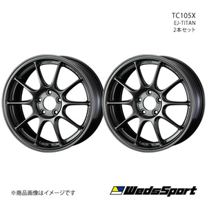 WedsSport/TC105X WRX STI VAB 4ポットキャリパー アルミホイール2本セット【18×8.5J 5-114.3 INSET50 EJ-TITAN】0073536×2