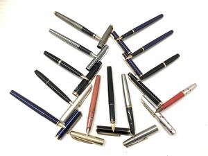 ＃13716万年筆 ボールペン PILOT パイロット PARKER パーカー14K 18K 刻印 高級 筆記用具 シャーペン 大量 まとめ 中古品