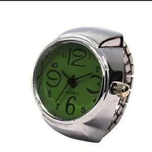 新品　未使用　指輪　時計　シンプル　9色対応　緑　７