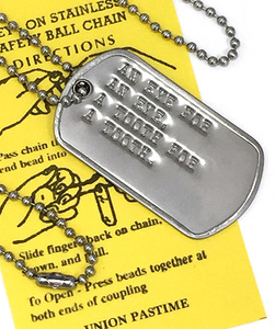 DP-061 名言格言 DOGTAG 目には目を歯には歯を ドッグタグ USA 新品