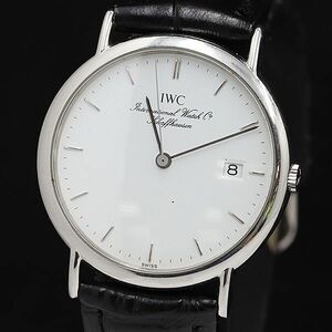 1円 IWC ポートフィノ 2468349 QZ ホワイト文字盤 デイト メンズ腕時計 KMR 0081400 5ERT