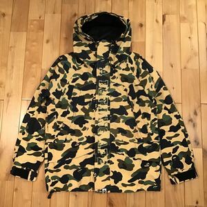 GORE TEX スノボジャケット Mサイズ a bathing ape BAPE snowboard jacket エイプ ベイプ アベイシングエイプ 迷彩 1st camo yellow z266