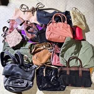 1円 まとめ ブランド ジャンク 鞄 大量 23点 COACH コーチ MICHEAL KORS マイケルコース ノーブランド ハンドバッグ ショルダーバッグ 