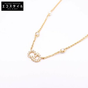 美品 Christian Dior N1033CDLCY_D301 Clair D Lune クレール ディー リュヌ メタル・レジンパール・クリスタル ネックレス ゴールド