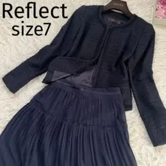 ●Reflect スーツ　セットアップ　ノーカラージャケット　スカート