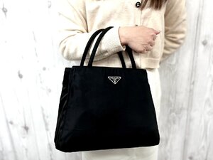 極美品 PRADA プラダ テスート ハンドバッグ バッグ ナイロン 黒 78750Y