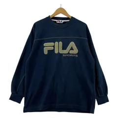 FILA フィラ ロゴワッペンスウェット sizeM/ネイビー