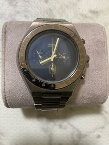 【美品】ワイアードwiredシルバーネイビー　ブラック　腕時計　seiko セイコー