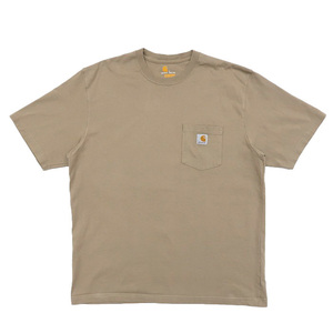 古着 カーハート CARHARTT ポケットTシャツ ワンポイント ライトブラウン サイズ表記：L　gd79285