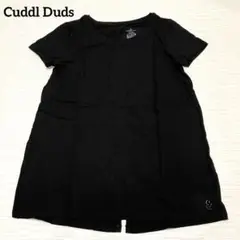 Cuddl Duds スプリットバックチュニック　QVC ブラックM 黒①