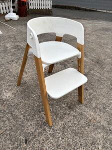 【中古品】STOKKE STEPS CHAIR ストッケ　ステップス　ナチュラル　北欧　ベビーチェア　キッズチェア　 ダイニングチェア　※引き取り可能