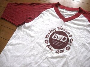 BVD旧ロゴデザイン ラグランTシャツ