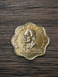 アンティークコイン　フィリピン　1976年　メルチョラ.アキノ　5センチモ硬貨　PMA0514　