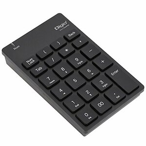 Digio2 ワイヤレステンキーボード 静音 ブラック 48427(中古品)　(shin