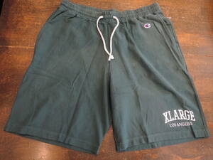 X-LARGE エクストララージ XLARGE×Champion REVERSE WEAVE SHORT PANTS チャンピオン 緑 XL ZOZOTOWN 公式HP完売 人気品 値下げ！