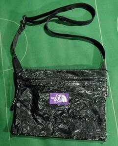 ▲ノースフェイス パープルレーベル タイベック素材 サコッシュ Teck Paper Small Shoulder Bag ブラック 美品!!!▲