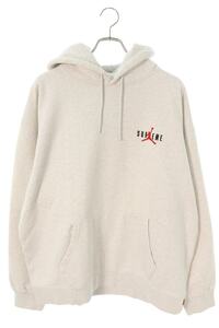 シュプリーム パーカー ナイキ 24AW Jordan Hooded Sweatshirt サイズ:XL ジョーダンプリントプルオーバーパーカー 中古 OM10