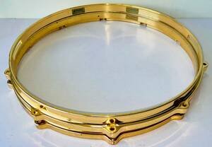 ★たまTAMA Star Cast Hoops スネアドラム　ダイキャストフープ　ダイカストフープ14インチ　上下セット★GOLD/BRASS snare top & bottom