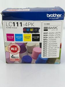 brother ブラザー純正 インクカートリッジ LC111-4P 4色パック 期限 27.01 パッケージ傷あり(A299