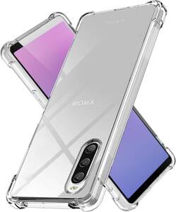 LAYJOY Xperia 10 V ケース 透明ソフトTPU 米軍MIL規格 耐衝撃 カバー『SO-52D SOG11 対応』 スマホケース（クリア）