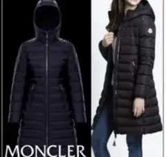 ★新品同様★ MONCLER 黒 フード付きダウンジャケット