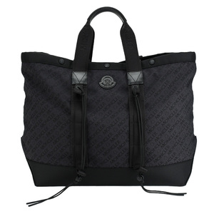 モンクレール MONCLER TECH TOTE テック トート 5D0007 ブラック 黒 ナイロン トートバッグ ハンドバッグ 2way 大容量 ロゴ 旅行 新品同様