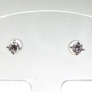 1円〜!!《天然ダイヤモンドピアス》J 約0.7g diamond pierce jewelry EB1/EB1 E170