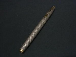 1円 PARKER パーカー SV925 ペン先 14K 14金 万年筆 筆記用具 文房具 ステーショナリー シルバー系×ゴールド系 AX6195