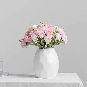 花瓶 花器陶器フラワーベース 花器 15.5CM1個入りおしゃれ花瓶 白セラミック北欧 インテリア 家の装飾 (ホワイト３)