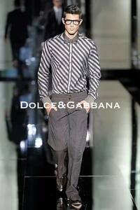 09.10 SS■Dolce&Gabbana/ドルチェ＆ガッバーナ 長袖シャツ/ドレスシャツ・シルク使用 チェック ドルガバ・D&G・激レア・貴重 ランウェイ