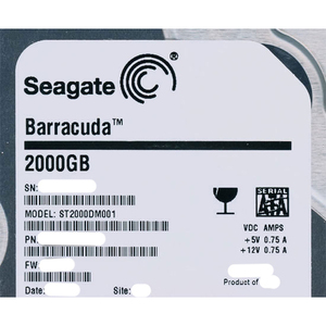 【中古】SEAGATE製HDD ST2000DM001 2TB SATA600 7200 8000～9000時間以内 [管理:1050009636]